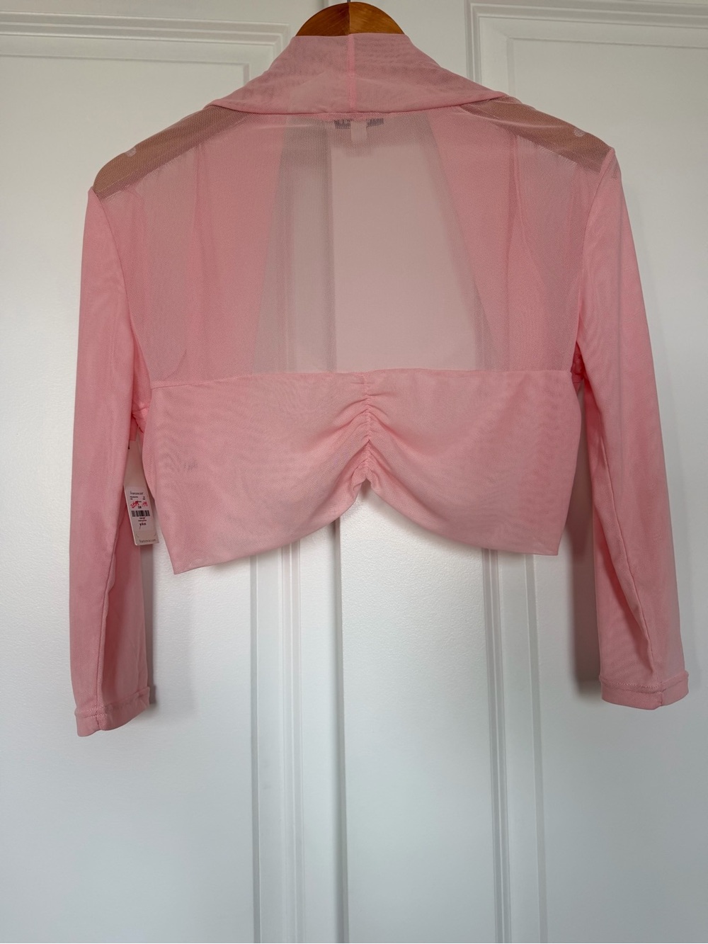Francesca's pink sheer mesh bolero shrug - Picture 4 of 5